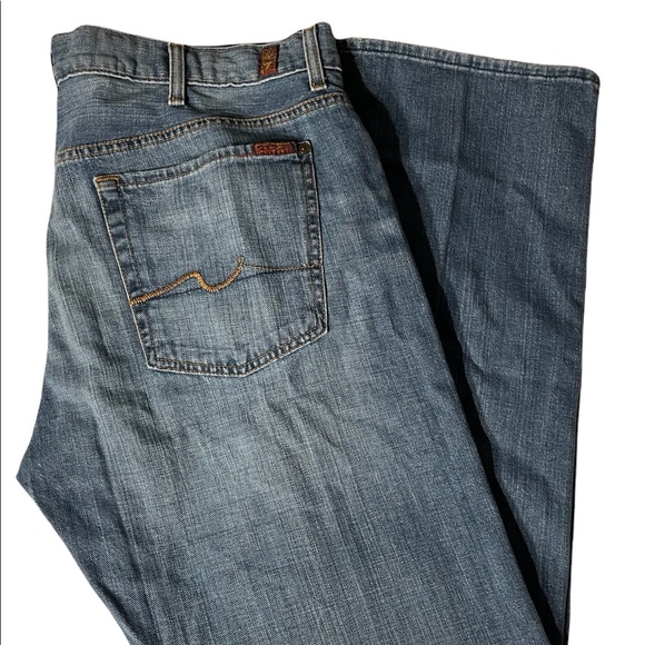 7 For All Mankind Other - 7 For All Mankind Relaxed Fit Straight Leg Zip Fly Jeans Medium Wash 38 X 34